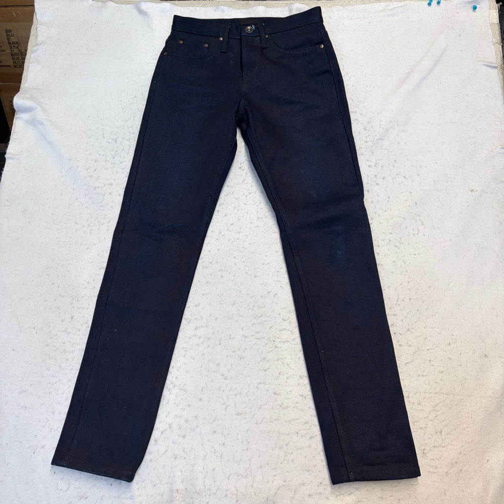 Unbranded Brand UB231 Tapered Mens Size 30 Indigo x Black 21oz Selvedge Jeans
